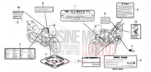 CAUTION LABEL CBF600SA6 de 2006